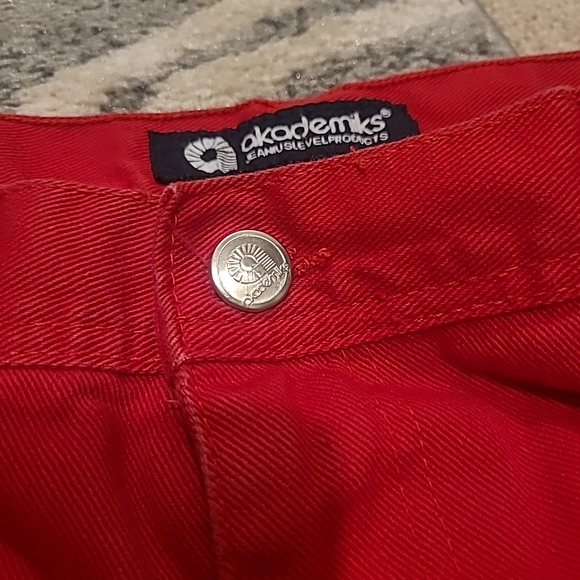 Akademiks Mens Red Straight Leg Jeans Size 40/34 Jeanius Read  Description!!! - Picture 4 of 10